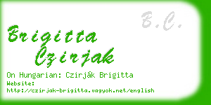 brigitta czirjak business card